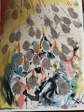 Salvador Dali Litografia Colorata A Mano I 12 Apostoli No Certificazione 