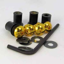 Kit 4 bulloni schermo alluminio oro Honda CBF 125 2009-2016