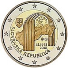 SLOVACCHIA SLOWAKEI SLOVAKIA 2 € EURO 2018  " REPUBBLICA " FDC BU STGL 