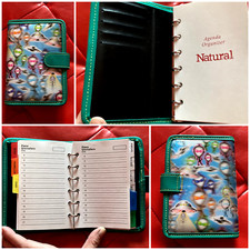 Organizer verde quaderno taccuino agenda diario note A7 aliens alieni