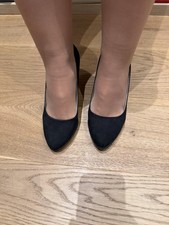 Tacchi Neri Punta Calze Collant Non Nuove Donna