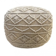 POUF BIANCO IN COTONE BENGASI