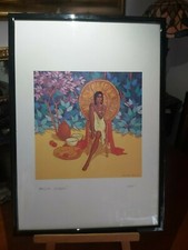 "Oasi", litografia a colori Bruno Oscar Munari