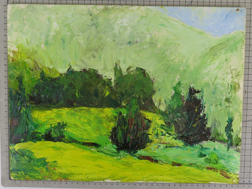 Quadro olio paesaggio bosco - ad,