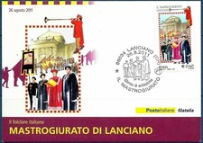 Italia 2011 Folklore Cattedrale Shawm Costumi Bandiera Musica Personalizzata Tromba MC