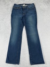 Jeans Eddie Bauer donna 4 S blu denim curvy bootcut vita bassa misto cotone 27x29