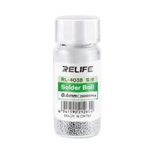 PALLINE DI STAGNO PER REBALLING CPU IC CHIP SCHEDA MADRE RELIFE RL-403B 0.60mm