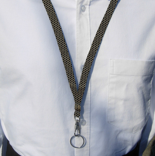 Gold mesh lanyard metallic - mesh,