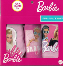 Tris slip mutandine bimba " BARBIE " taglia  2/3 - 4/5 - 6/8 anni
