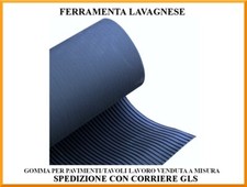 Lastra in gomma 100 righe colore blu altezza 125 cm spessore 3m pavimento tavolo