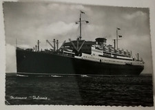 NAVE VULCANIA - CARTOLINA D'EPOCA 1954 - BOAT SHIP