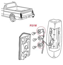 MK1 VW Caddy rear light bulb