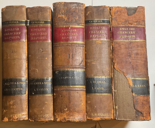 Lot antique law books - 5,
