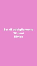 Set abbigliamento 12 Anni