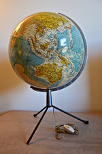 Mappamondo anni 50 -Laboratorio Italiano Mappamondi Torino- grande diametro 35