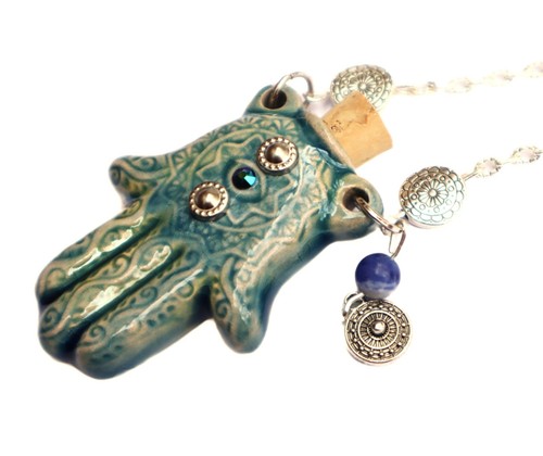 Collana ciondolo hamsa olio - ciondolo,