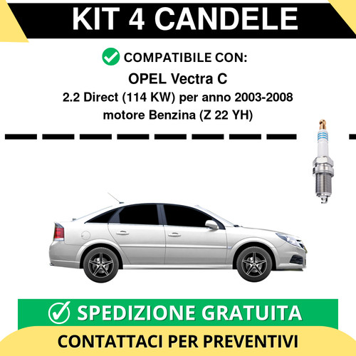Kit candele per opel vectra - 4,
