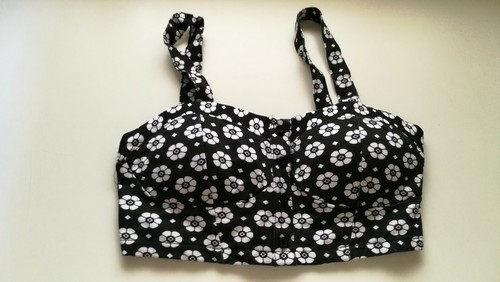 Top corto misto cotone - top,