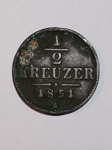 Kreuzer 1851 aquila due - 1/2,