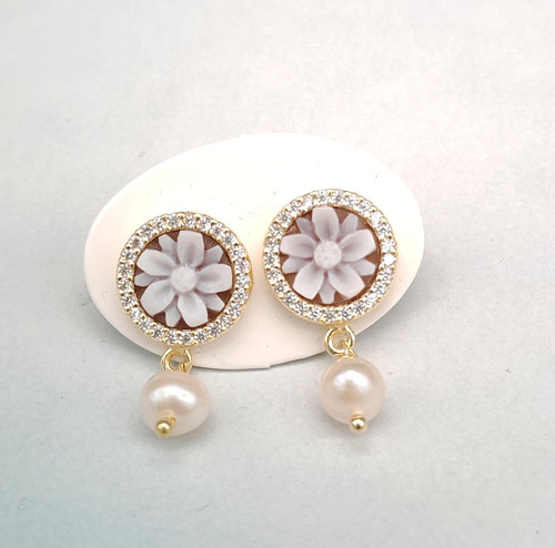 Orecchini donna cammeo