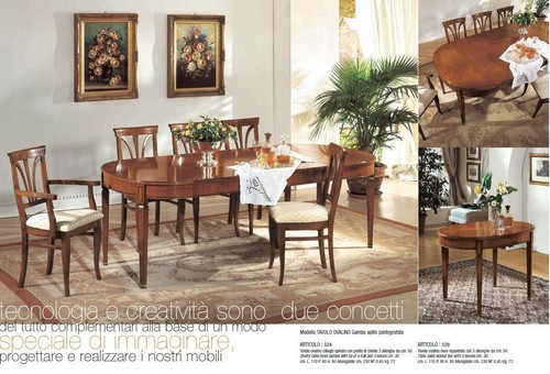 Tavolo ovalino noce legno - ovalino,