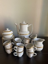 Servizio Caffè Winterling Bavaria In Porcellana Con Decorazioni Oro (27 Pezzi)