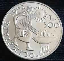 SAN MARINO - 500 LIRE 1991 - FDC - MONETA D'ARGENTO - OLIMPIADI DI BARCELLONA