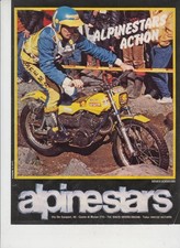 advertising Pubblicità STIVALI MOTO ALPINESTARS B. SCHREIBER 1984 SWM TRIAL BOOT