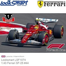 Looksmart 1:43 Ferrari SF-25 China Winner Sprint Race 2025 Lewis Hamilton