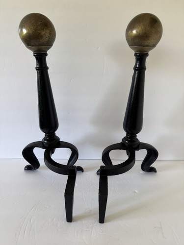 Vintage cannonball andiron - vintage,