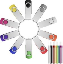 10 Chiavette Usb 4Gb Girevoli Multicolor Portatili Per Documenti