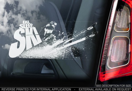 Eat sleep ski - -, adesivo