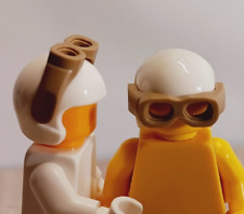 Nuovo LEGO Avaiator Casco Marrone Scuro OCCHIALI Aereo Pilota Cappello Aeronautica No Mento St