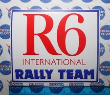 ADESIVO STICKER VINTAGE AUTOCOLLANT AUFKLEBER AUTO TUNING R6 RALLY RACING TEAM