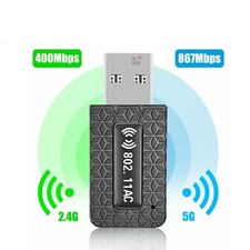 Dongle Adattatore WiFi Wireless USB3.0 1300Mbps Dual Band 5G/2.4G Desktop PC Portatile