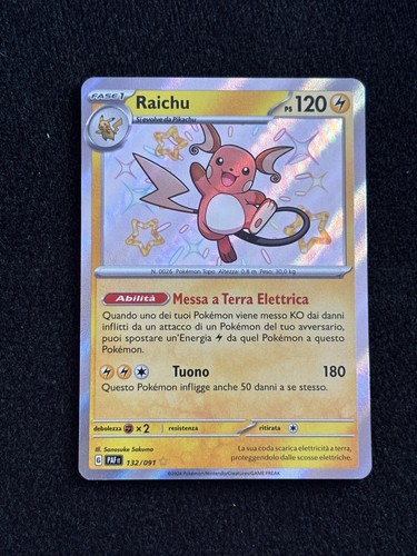 Carte pokemon raichu - raichu, 132/091