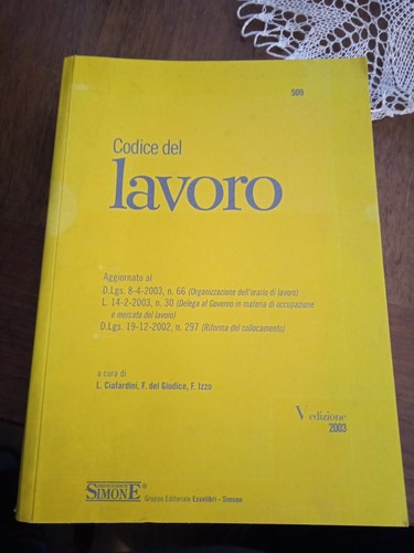 Codice del lavoro - , edizioni