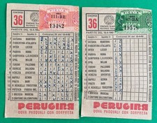 2 schedine TOTOCALCIO 1962