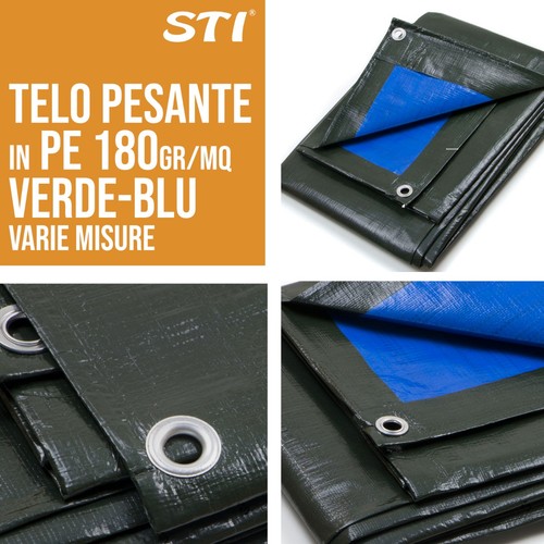 Telo pesante occhiellato verde - telo,