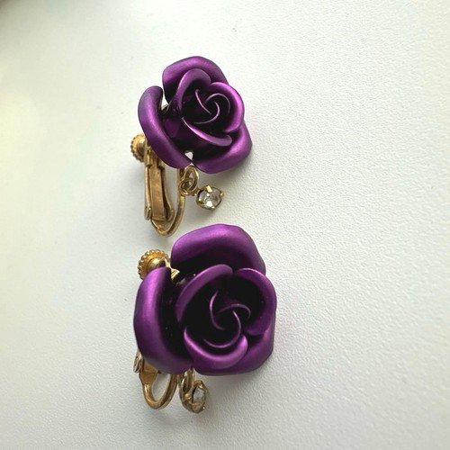 Orecchini vintage viola rosa - orecchini,