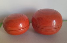 Antica coppia di scatole laccate birmane