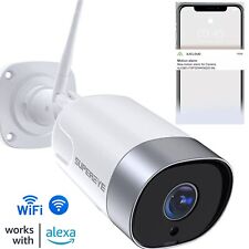 Telecamera di Sicurezza Casa Ufficio Esterno 1080P CCTV WiFi IP Rilevamento Movimento Alexa