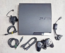 PLAYSTATION PS3 SLIM CONSOLE FUNZIONANTE CON CAVI,  1 JOYSTICK E WEBCAM (VL37)