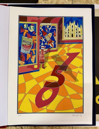 Litografia originale campari - originale,