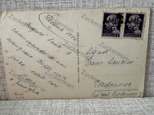 Cartolina trieste amg - trieste,