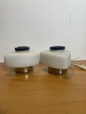 LAMPADA VINTAGE COPPIA ABAT-JOUR DESIGN VETRO OPALINO MODERNARIATO MID CENTURY 