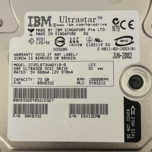 Ibm ultrastar 08k0332 gb - ibm,