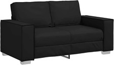 Divano Loveseat Moderno per Due Con Rivestimento in Pelle Sintetica Design Elega