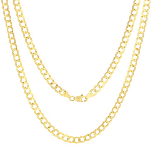 14k yelllow oro 5mm cubano - 14k,