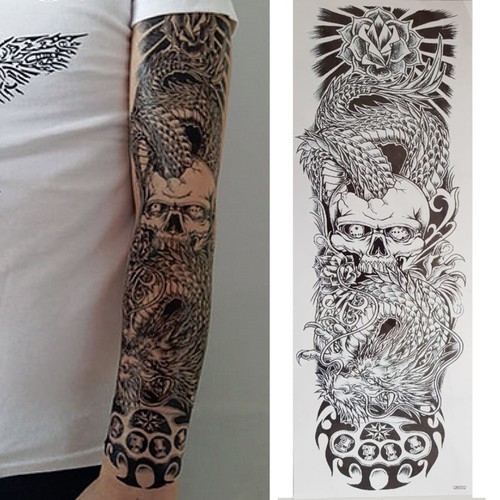 Tatuaggio temporaneo teschio